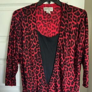 Red and black sweater